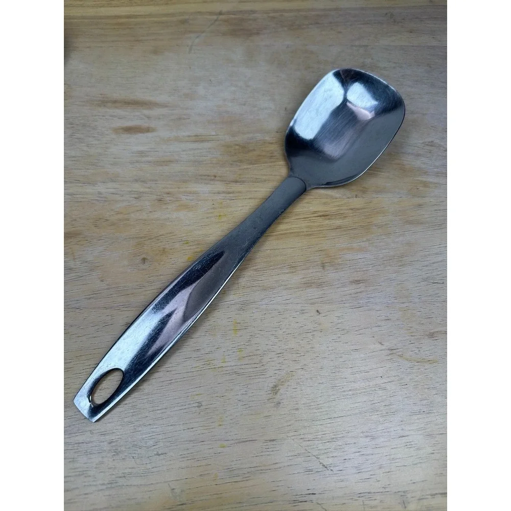 Oneida Stratford Casserole Spoon Silver Stainless Steel Flatware‎ Modern Serving